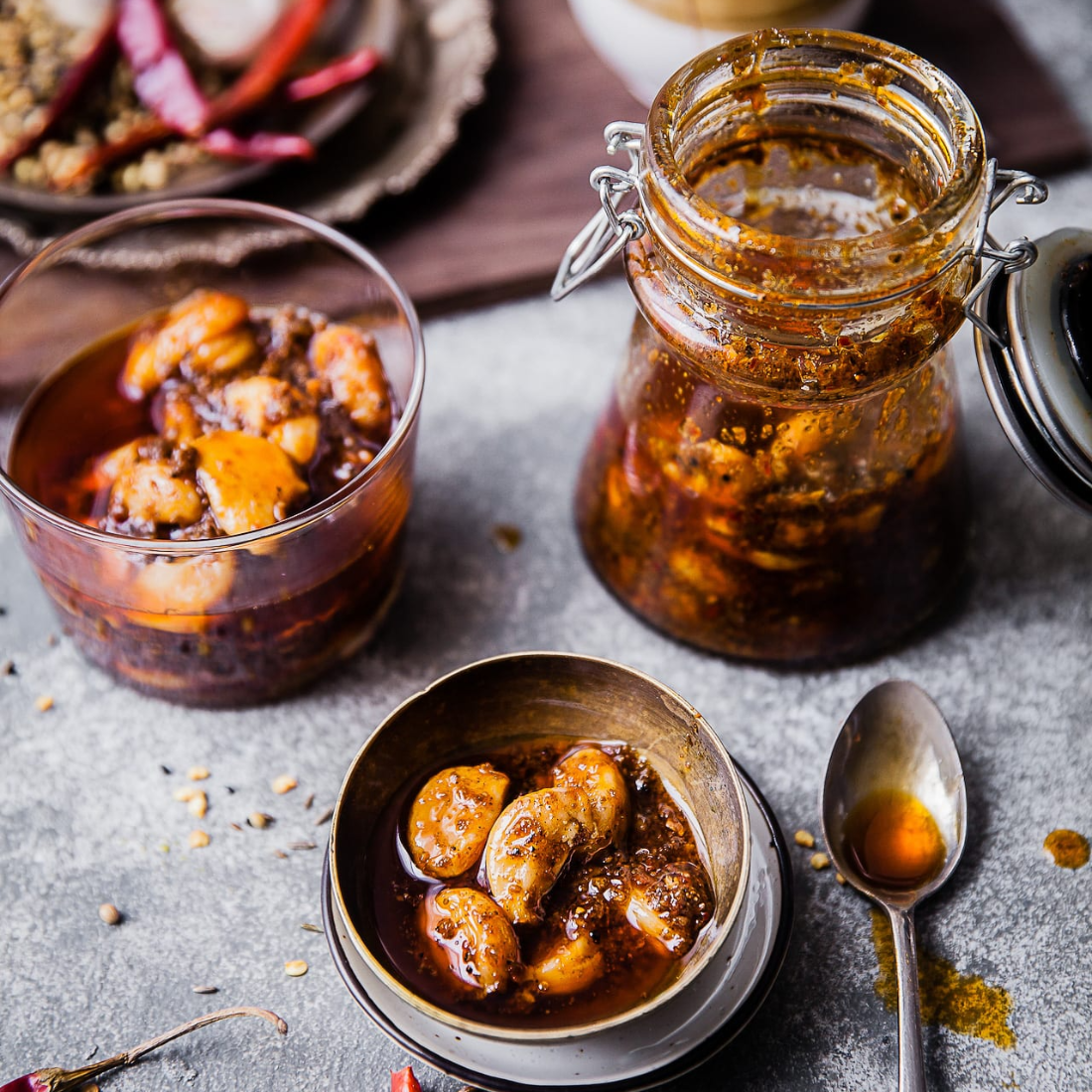 Garlic Pickle Kainkarya foods